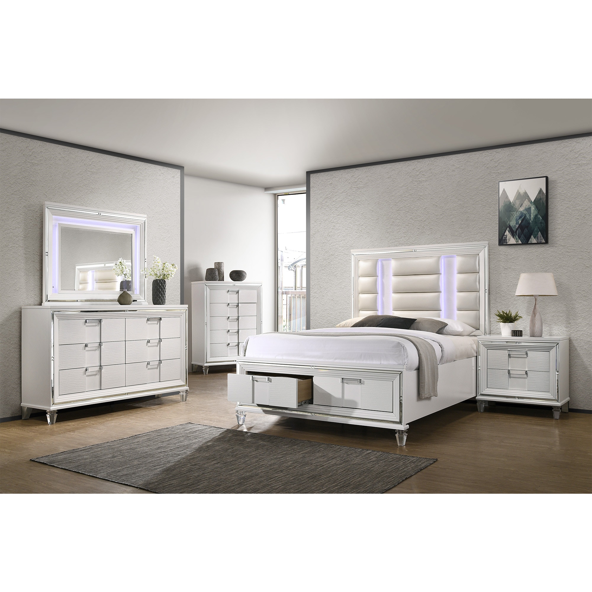 Elements International Bedroom Twenty Nine White Bedroom